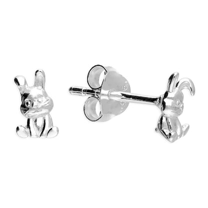 Sterling Silver Small Bunny Earrings