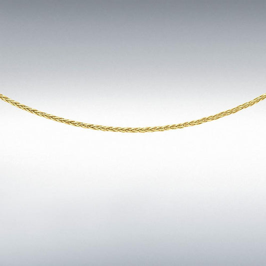 9ct Yellow Gold Diamond Cut Mini Spiga Chain 16”