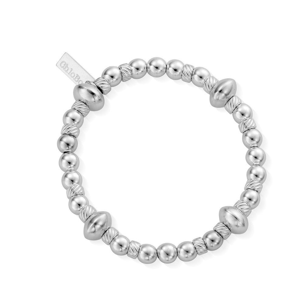 ChloBo Silver Twisted Disc Bracelet