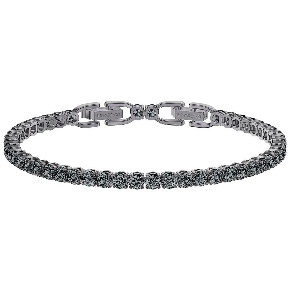 Swarovski Tennis Grey PVD Crystal Bracelet