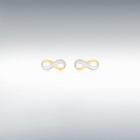 9ct 2 Tone Gold Infinity Earrings