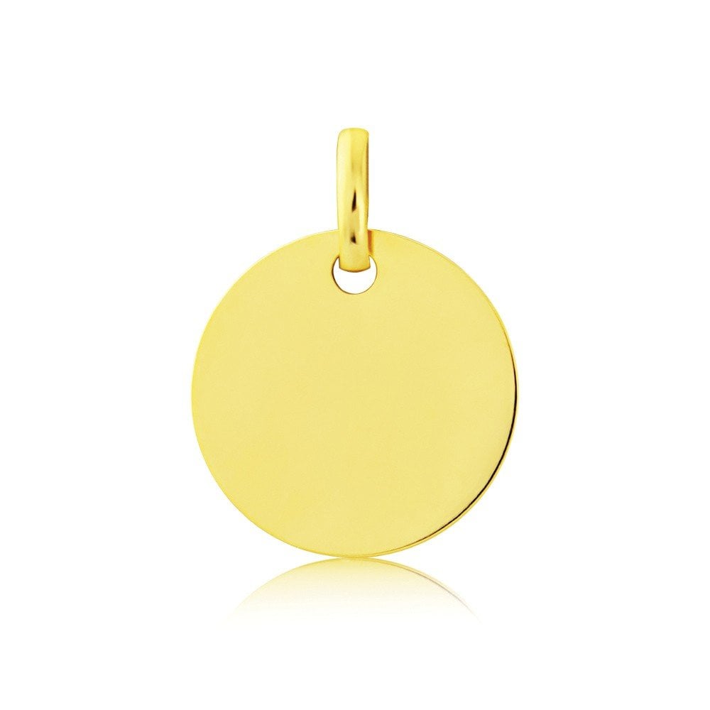 9ct Coin Pendant - G with Sapp