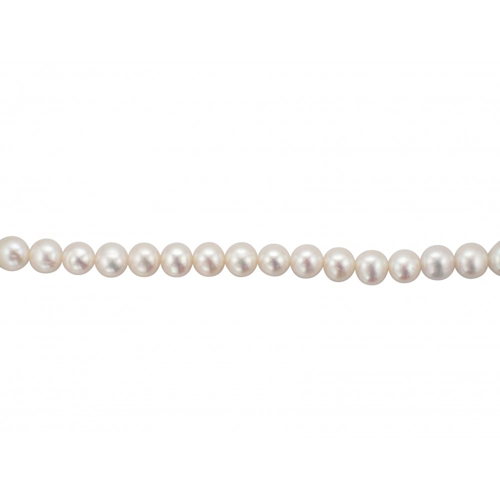 9ct Gold 7mm White Cultured Pearl Bracelet