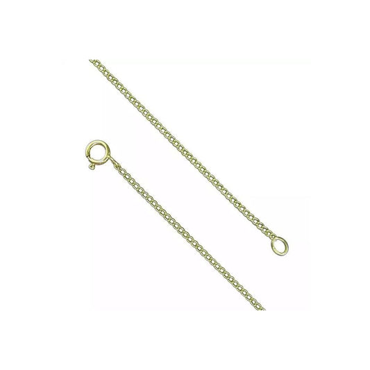 9ct Gold Chain Light Curb 46cm