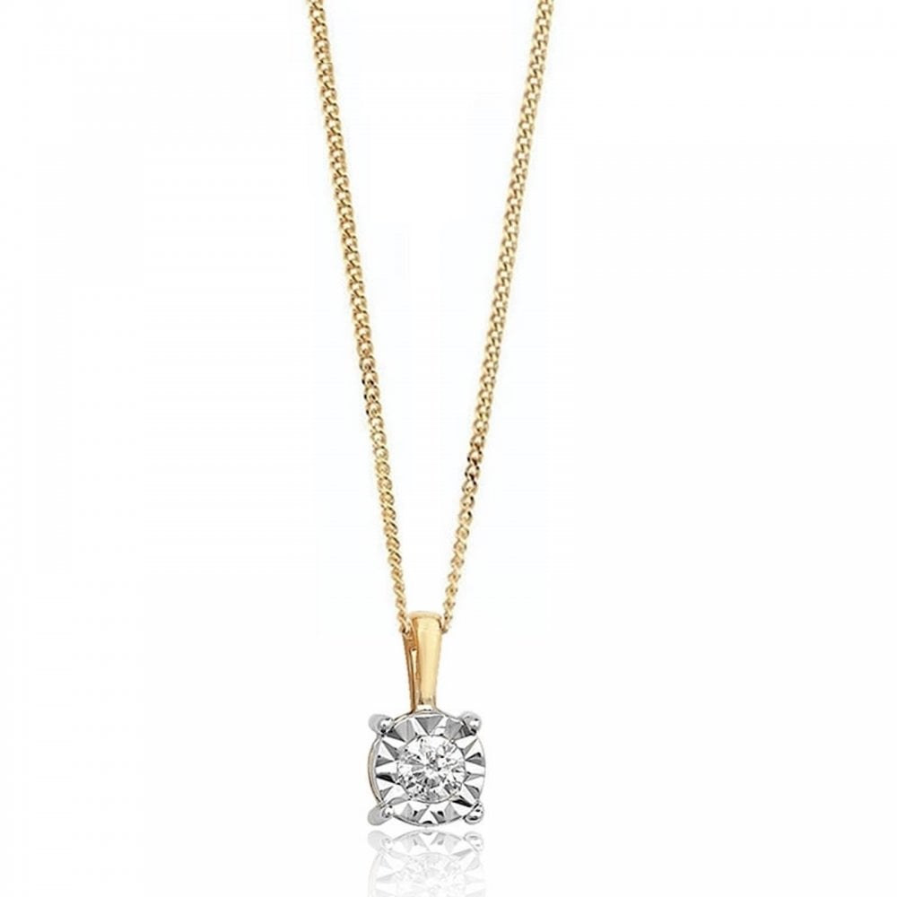 9ct Gold Diamond 0.17ct Pendant