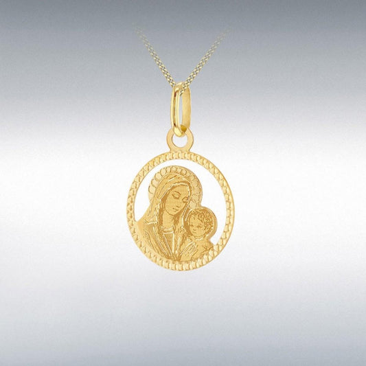 9ct Gold Mary & Child Pendant