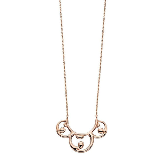 9ct Rose Gold Baroque Style Necklace