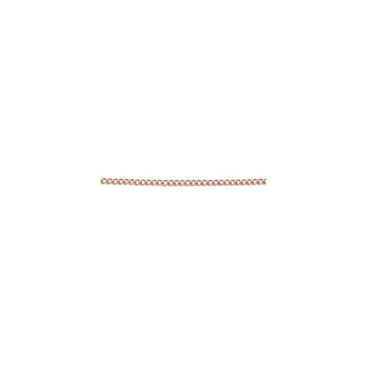 9ct Rose Gold Diamond Cut Curb Chain