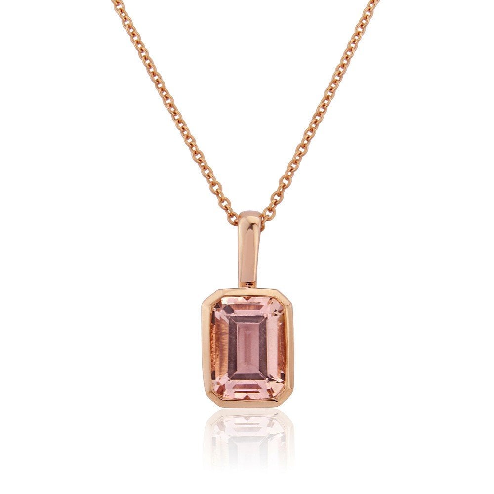 9ct RoseGold Morganite Pendant