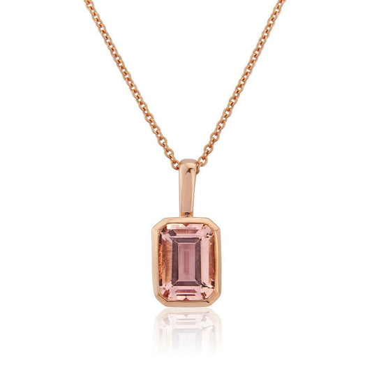 9ct RoseGold Morganite Pendant