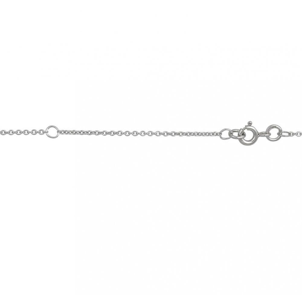 9ct White Gold 12 Trace Chain 16/18" Adjustable
