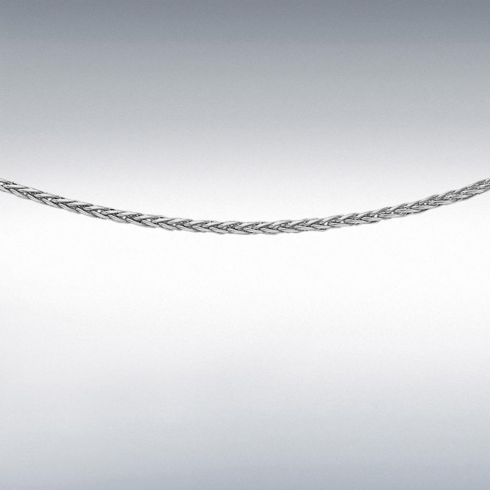 9ct White Gold DC Mini Spiga Chain 18"