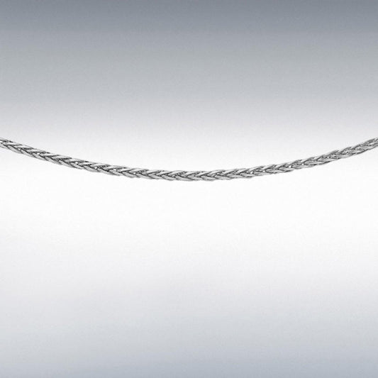 9ct White Gold DC Mini Spiga Chain 18"
