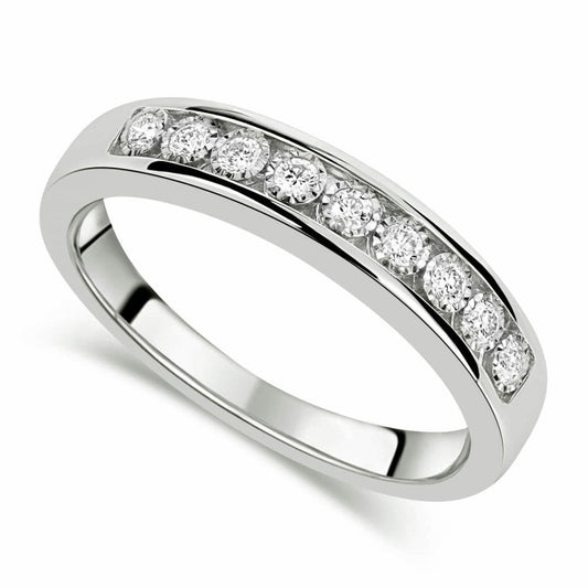 9ct White Gold Diamond 0.15ct Eternity Ring
