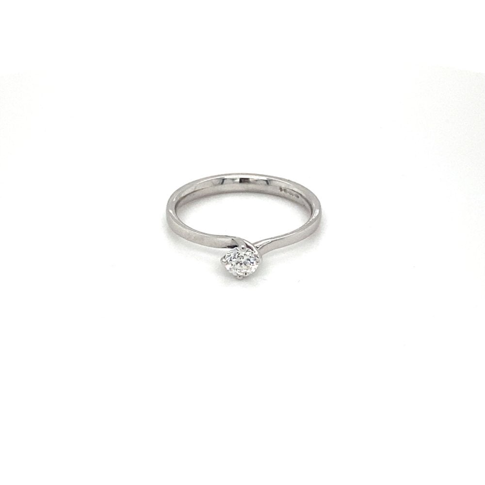 9ct White Gold Diamond 0.15ct Solitaire Ring