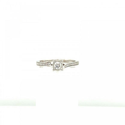 9ct White Gold Diamond 0.24ct Ring