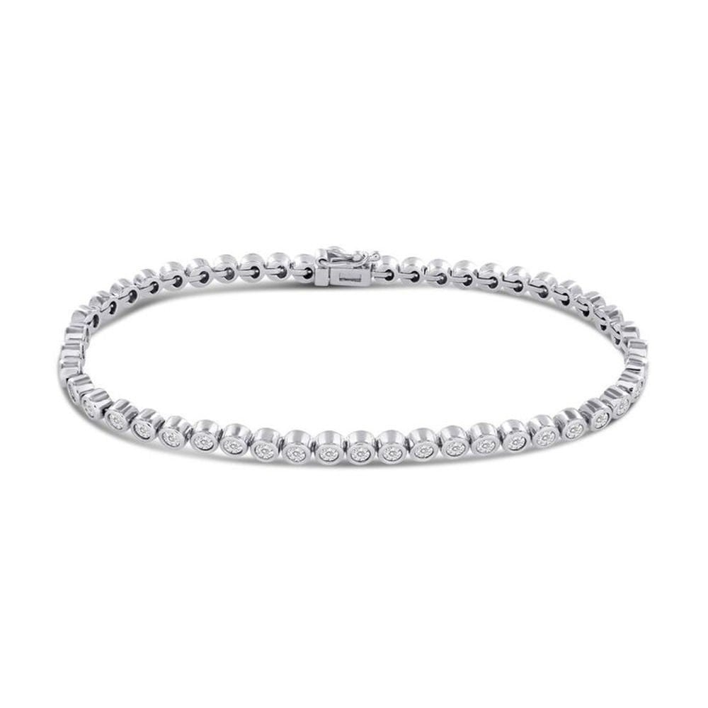 9CT White Gold Diamond 0.50ct Tennis Bracelet