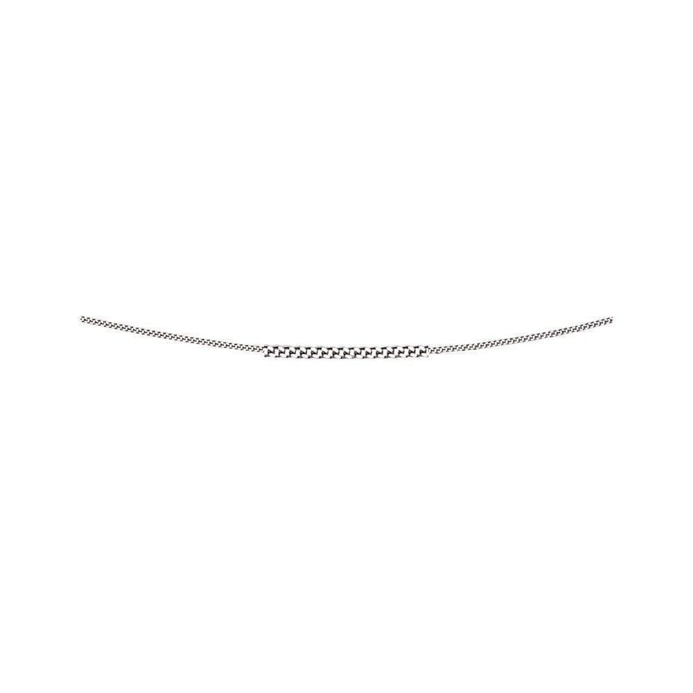 9ct White Gold Diamond Cut Curb Chain 46cm