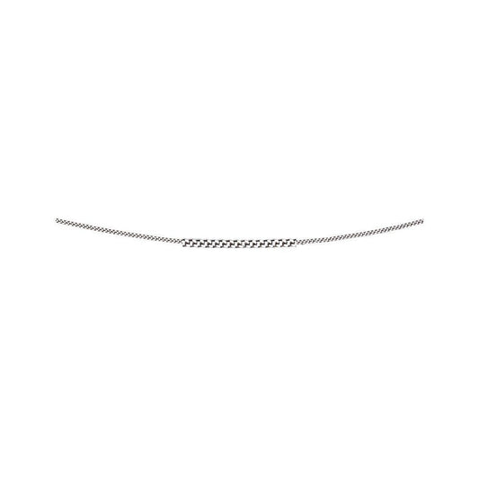 9ct White Gold Diamond Cut Curb Chain 46cm