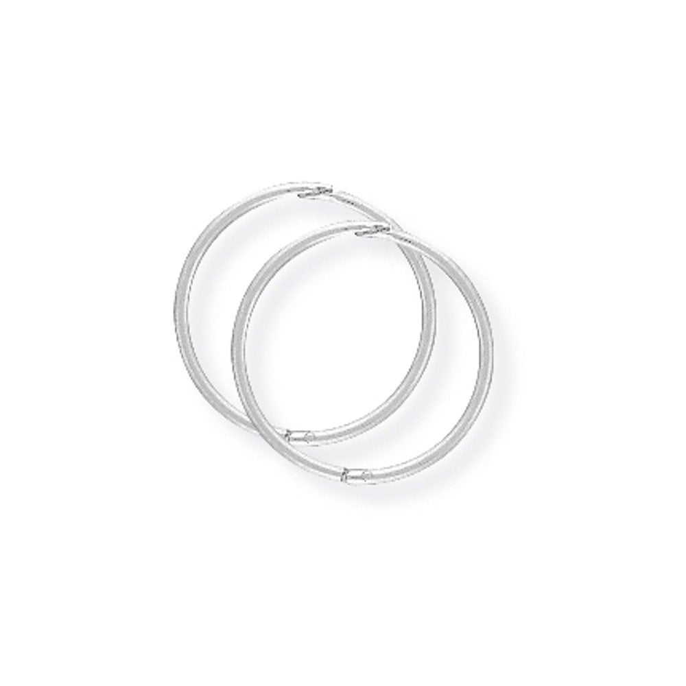 9ct White Gold Sleeper - 14mm