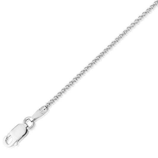 9ct White Gold Spiga Chain