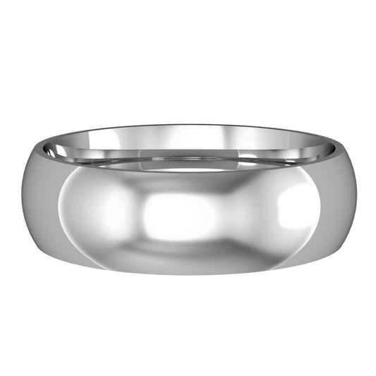 9ct White Gold Wedding Band