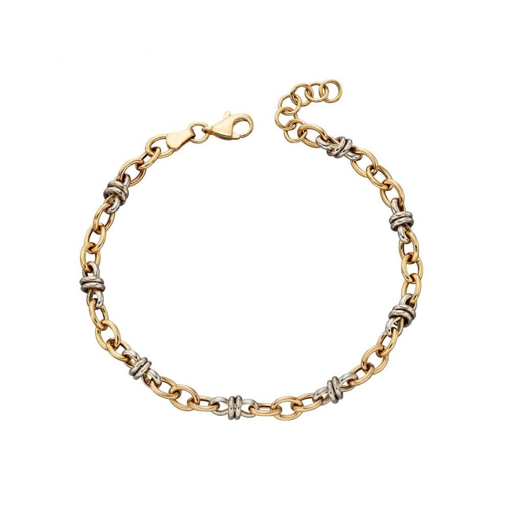 9ct White & Yellow Gold Link Bracelet
