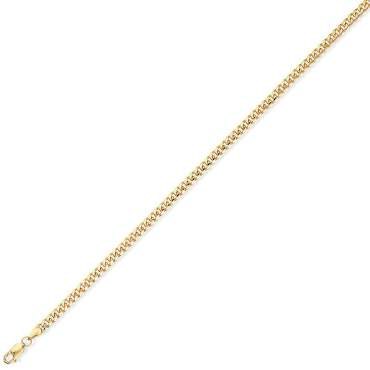 9ct Y Gold Bombe Curb Chain