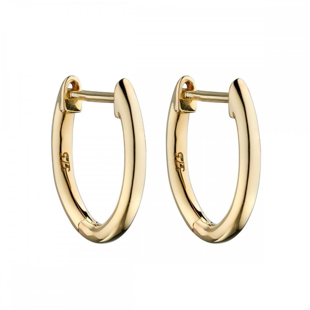 9ct Y Gold Huggies 15mm Hoop Earrings