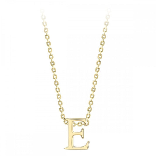 9ct Y Gold Initial E Pendant