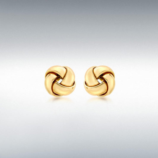 9ct Yellow Gold 10mm Knot Stud Earring