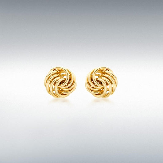 9ct Yellow Gold 10mm Stud Knot Earrings