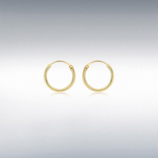 9ct Yellow Gold 11mm Sleeper Earrings