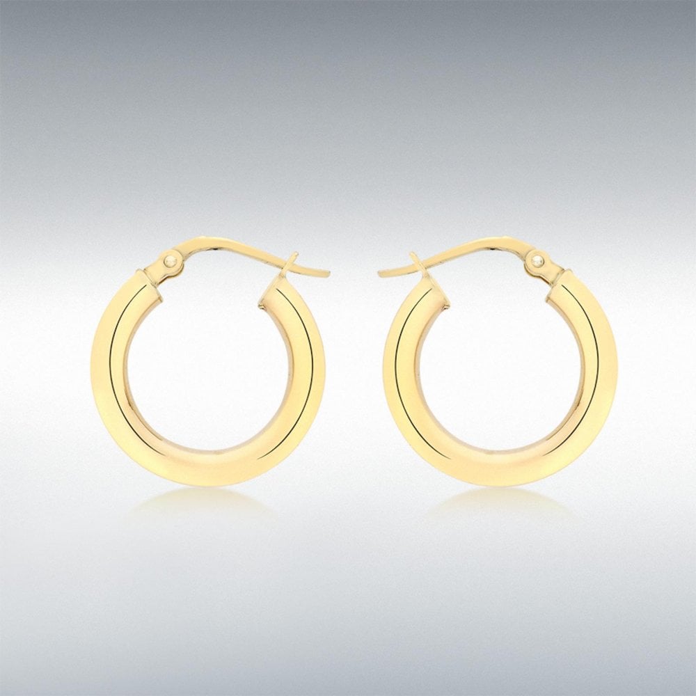 9ct Yellow Gold 18mm Creole Hoop Earrings
