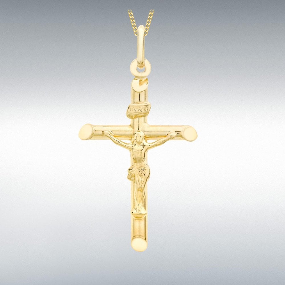9ct Yellow Gold 22mm X 36mm Crucifix Pendant