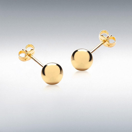 9ct Yellow Gold 7mm Ball Stud Earrings