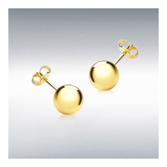 9ct Yellow Gold 8mm Ball Stud Earrings