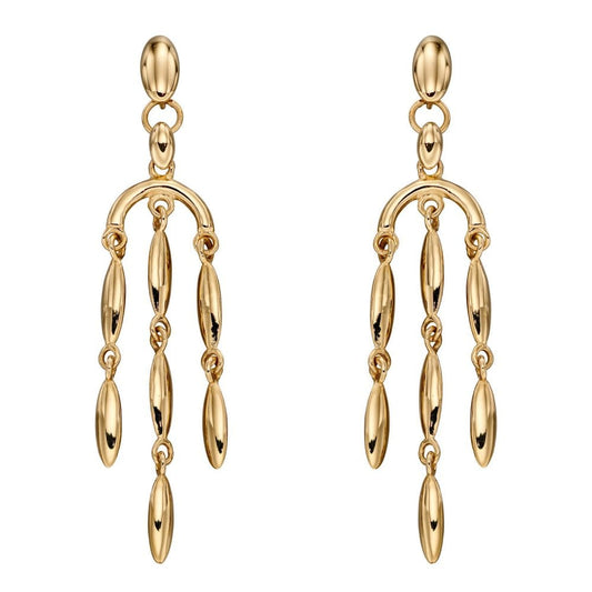 9ct Yellow Gold Cascade Drop Earrings