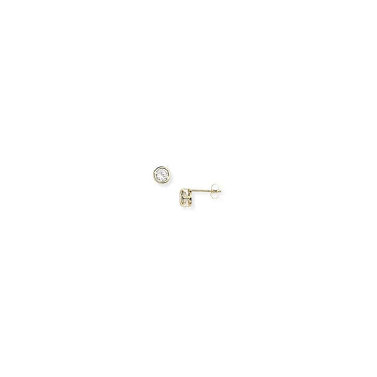 9ct Yellow Gold CZ Stud Earrings