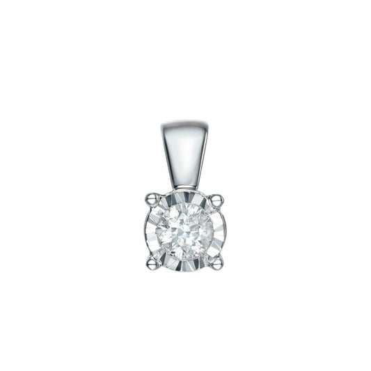 9ct Yellow Gold Diamond 0.10ct Pendant