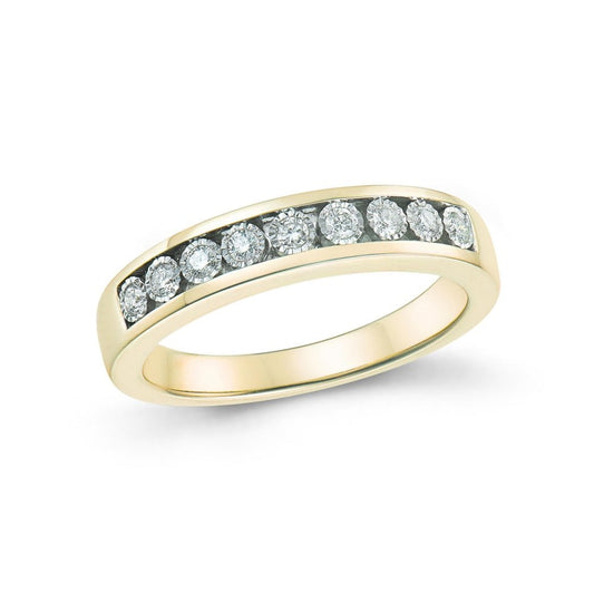 9ct Yellow Gold Diamond 0.15ct Eternity Ring