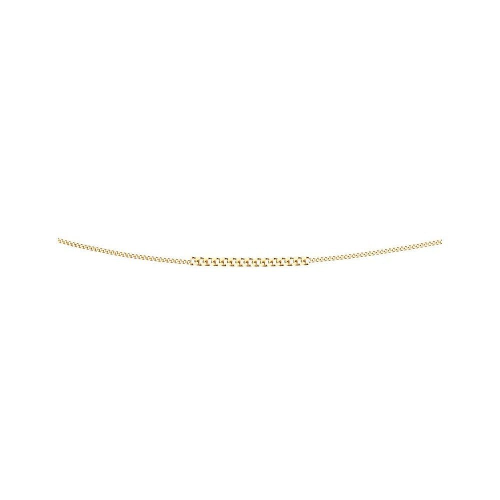 9ct Yellow Gold Diamond Cut Curb Chain 46cm