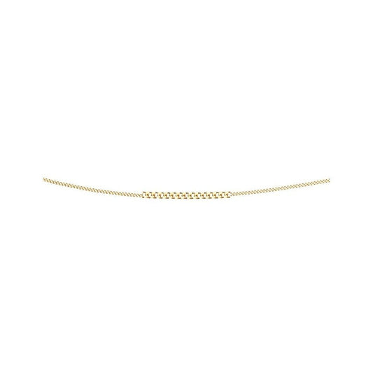 9ct Yellow Gold Diamond Cut Curb Chain 46cm