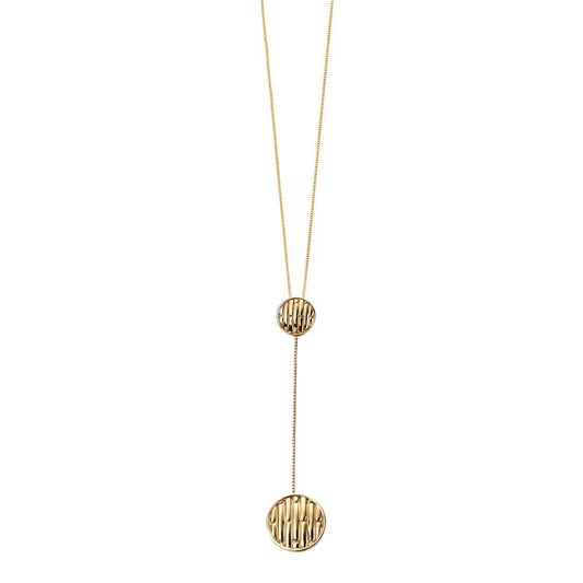9ct Yellow Gold Drop Disc Pendant