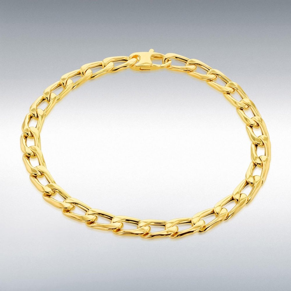 9ct Yellow Gold Gents Curb Bracelet