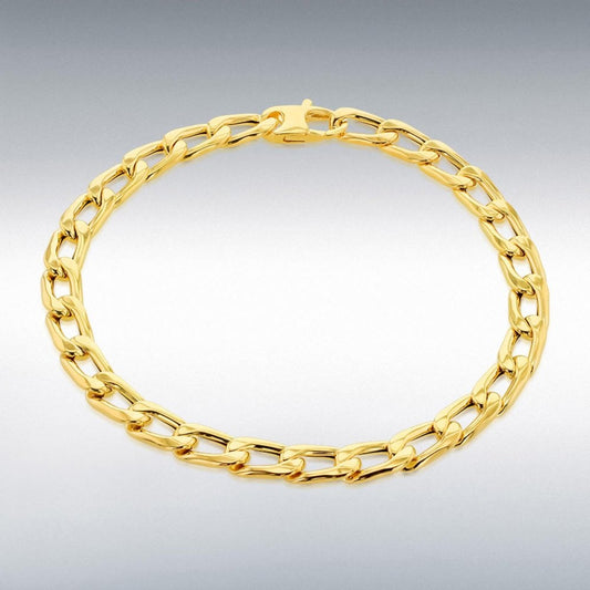 9ct Yellow Gold Gents Curb Bracelet