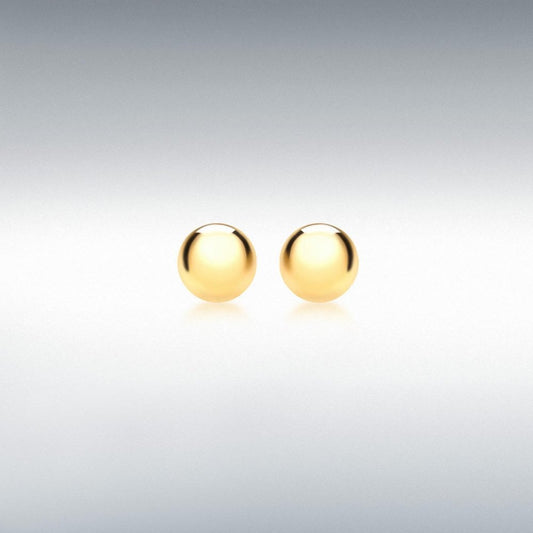 9ct Yellow Gold Half Ball 8mm Stud Earrings