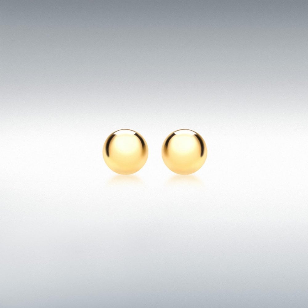 9ct Yellow Gold Half Ball Earrings