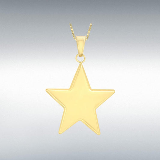 9ct Yellow Gold Hollow Star Pendant