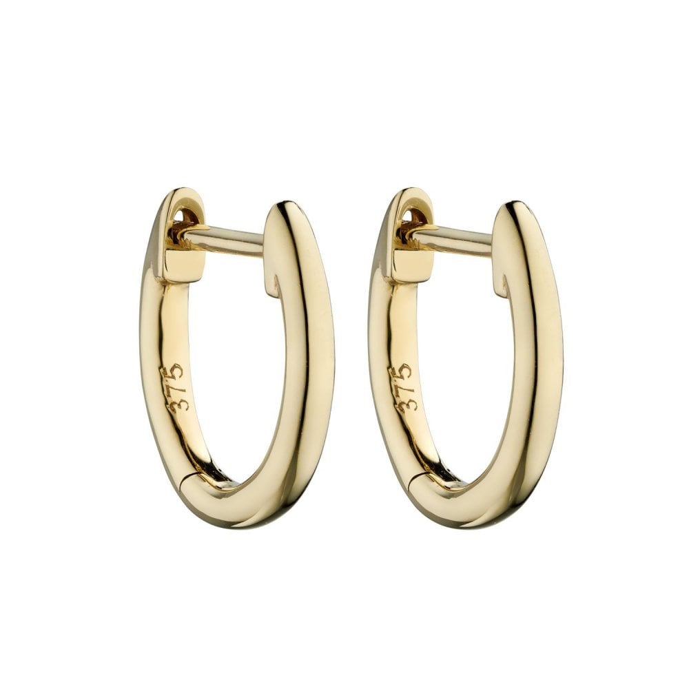 9ct Yellow Gold Huggie Hoop Earrings